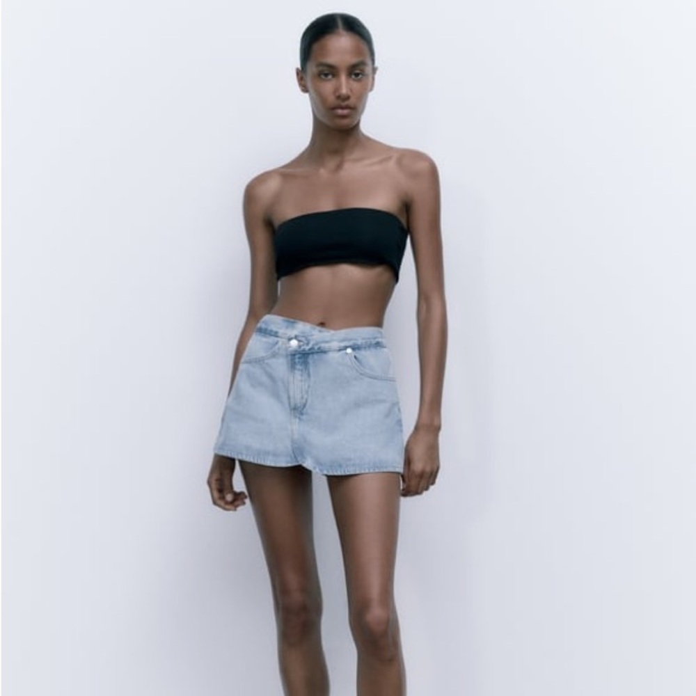 Zara Assymetric Denim Skort